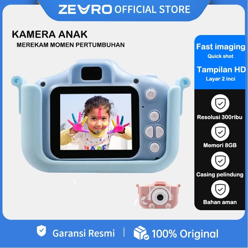 Merekam momen pertumbuhan Fast imaging Kamera Anak Mini Digital Layar HD 3 Megapixel Kids Camera Child Toys for Birthday Gift
