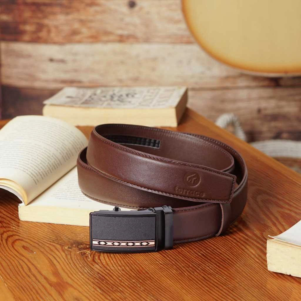 Ikat Pinggang Kulit Asli Model Rel Sabuk Pria Kulit Gratis Custom Nama Premium Original