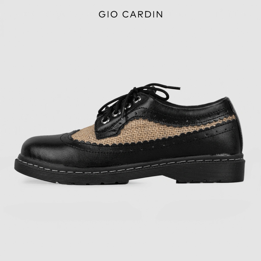 GIO CARDIN - Sepatu Derby Wanita Hitam Vianna Genuine Leather Kulit Asli