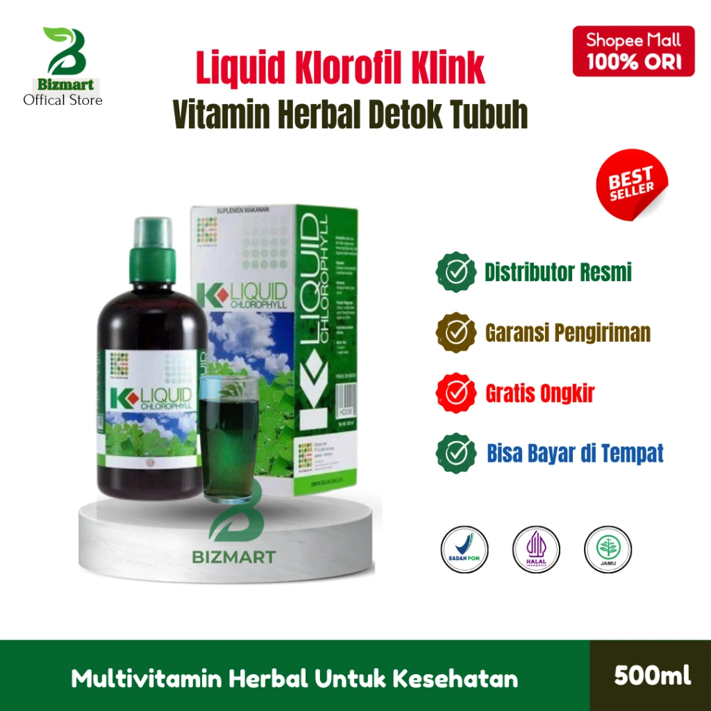 Kliquid Chlorophyl K-link 500ml Asli Original BPOM lorofil Minuman Kesehatan Detox Tubuh Untuk Kesehatan