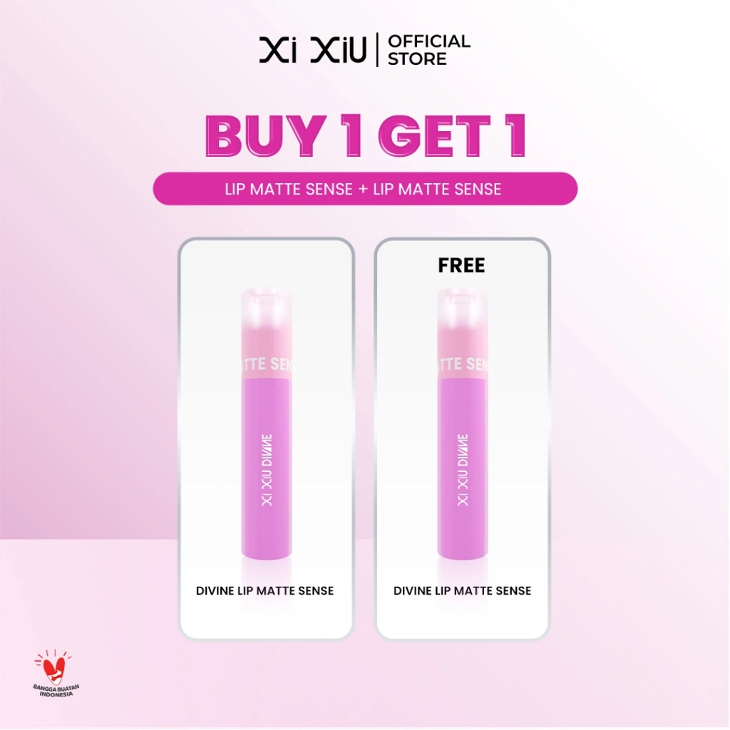 [BUNDLE] [B1G1] Xi XiU DIVINE Lip Matte Sense | Lip Cream Powdery Matte Texture Transferproof Tahan Lama Ringan tidak Lengket