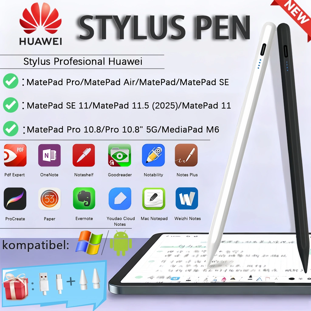 [✅100% asli Garansi 24 bulan✅] Huawei Stylus pen for matepad se 11/ Huawei matepad 11.5 /huawei matepad 11.5 s/Huawei matepad 10.4/Tablet Huawei stylus pen gen 3 matepad 11.5s papermate palm rejection gen 2/ stylus pen huawei matepad 12x original