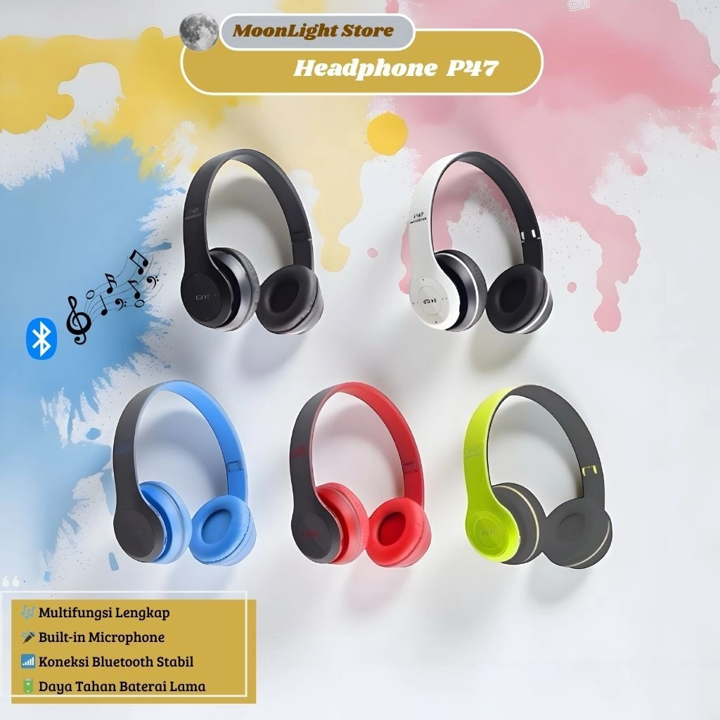 MoonLight - Headphone P47 Wireless Stereo 5.0+EDR
