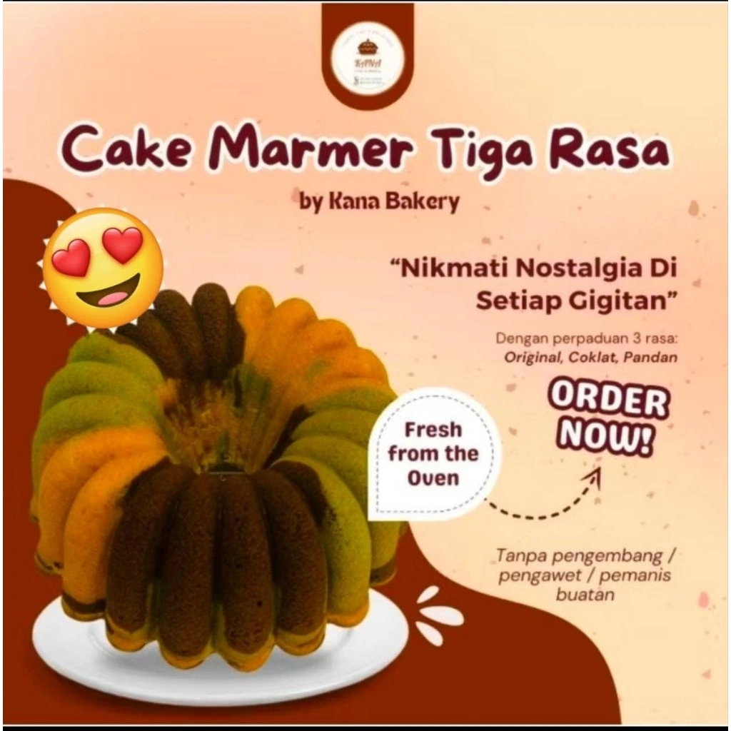 Cake Marmer Tiga Rasa by Kana Bakery