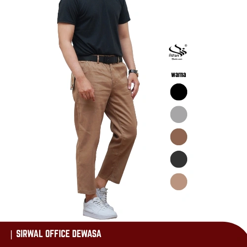 ALFAN - Celana Sirwal Office/Kantor Basic Dewasa Bahan Katun Premium