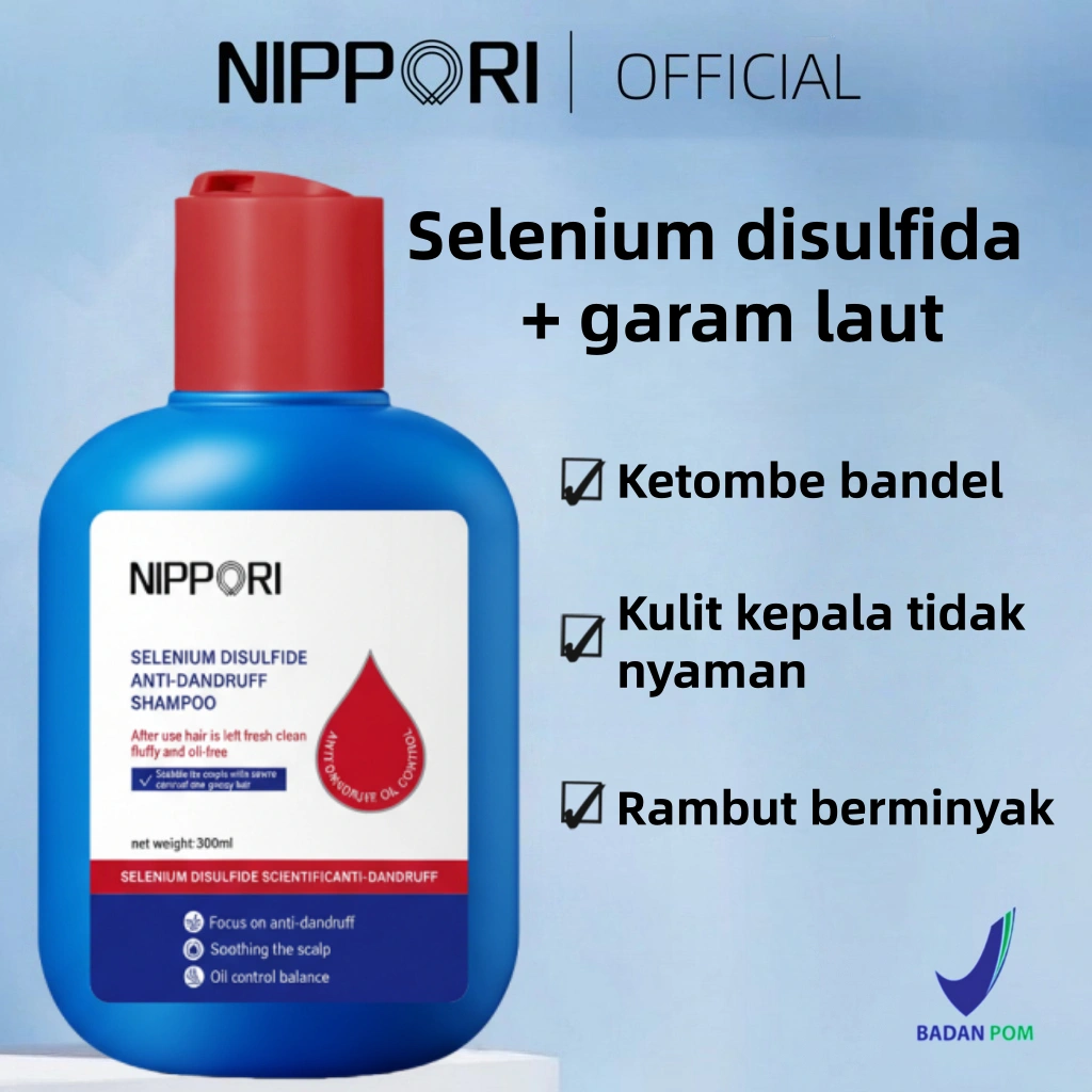 NIPPORI Anti-Dandruff Shampoo 300ML | Oil Control | Untuk Kulit Kepala Bersih & Segar