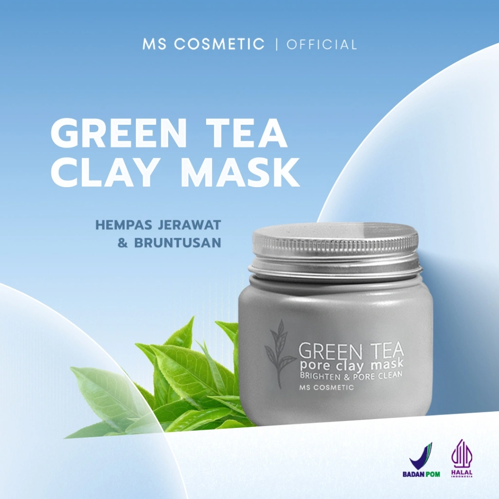 MS COSMETIC - Claymask - Mengangkat Kotoran Mencerahkan Wajah & Mengecilkan Pori-Pori