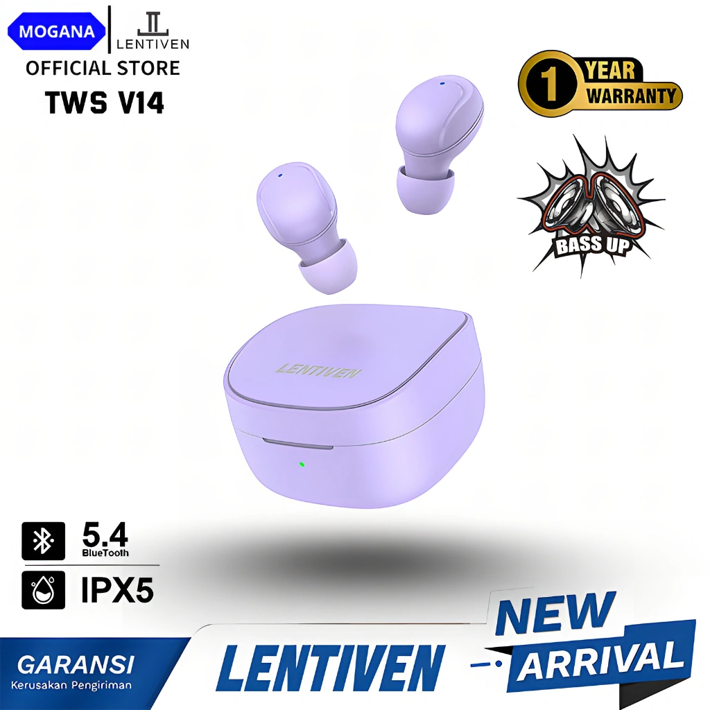 MOGANA LENTIVEN Upgrade Edition True Wireless Earphones Headset TWS Mini Earbuds Earphone Bluetooth V14