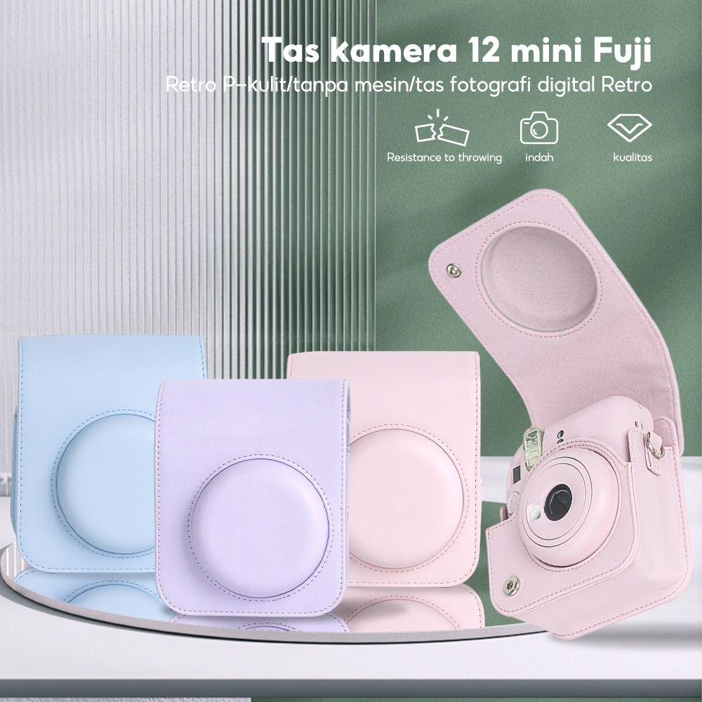 Leather Bag for Fujifilm Instax Mini 12 Tas Kamera Case Casing Fuji 12