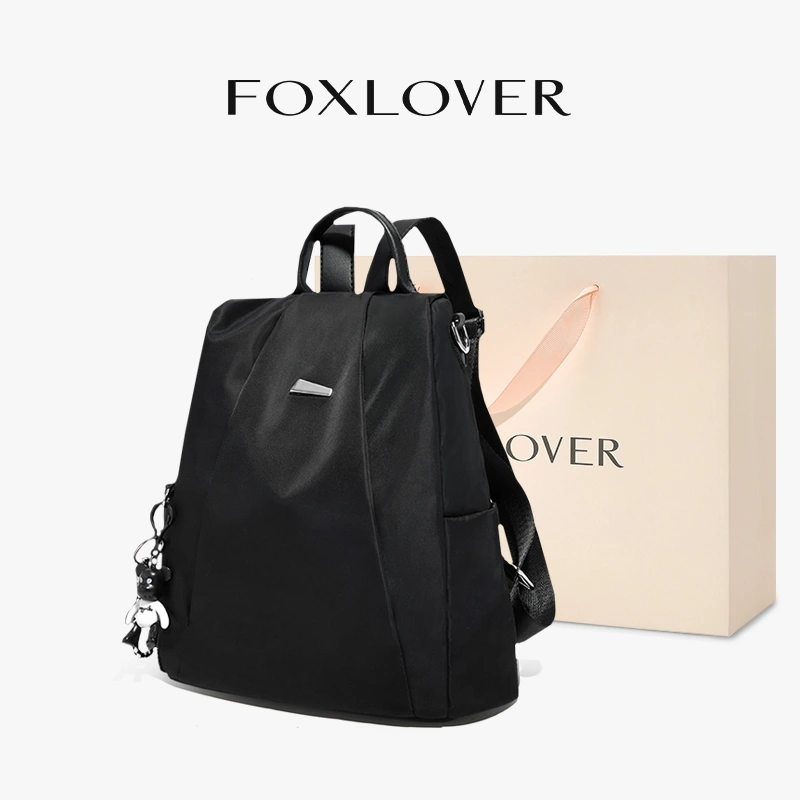 FOXLOVER Tas Ransel Wanita Gaya Modern Minimalis Desain Anti Maling Anti Air Tahan Lama