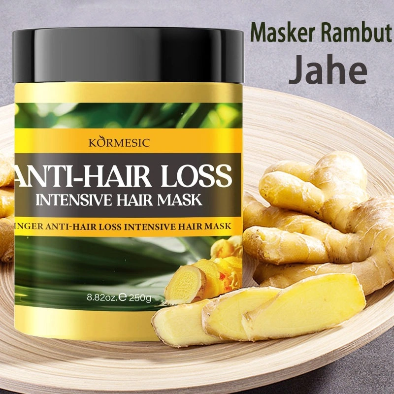 Masker rambut anti-rambut rontok jahe 250g Cocok untuk menutrisi akar rambut mencegah rambut rontok