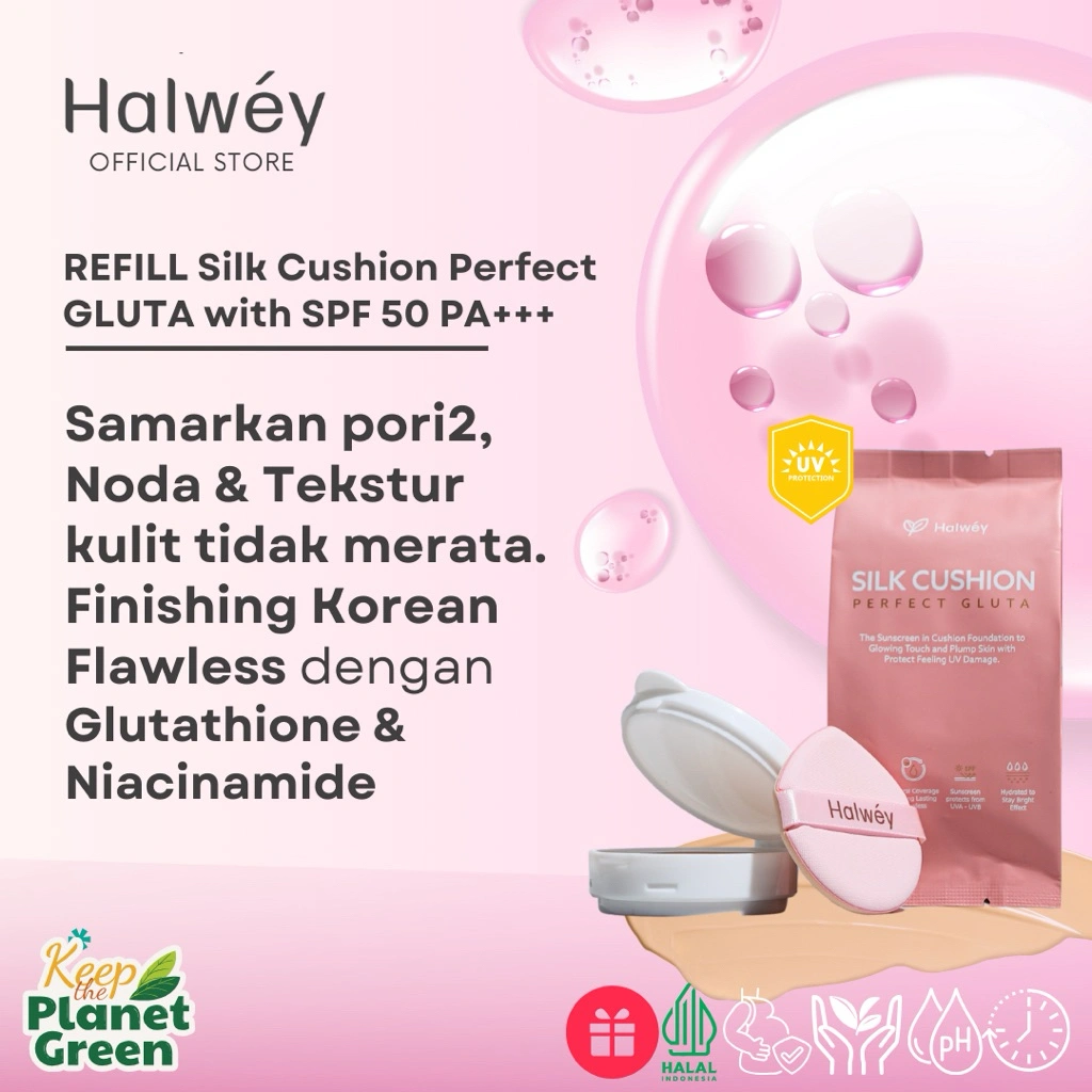 [REFILL] Cushion Korean Flawless Halwey aman bumil busui (Cushion Perfect Gluta)
