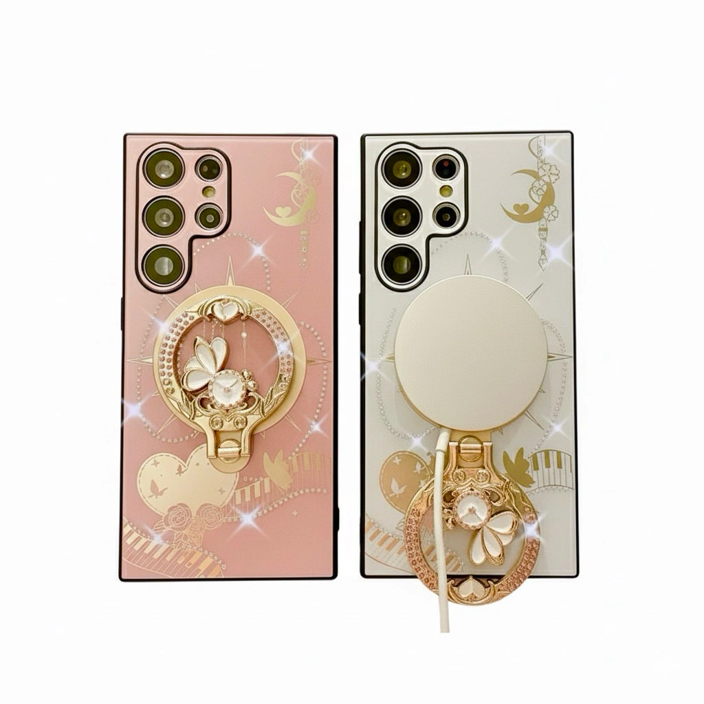 [ SAMSUNG ] R-JUST CASE HP RING STAND MAGSAFE KELINCI BUNGA SAMSUNG S22 S23 S24 S25 PLUS ULTRA FE