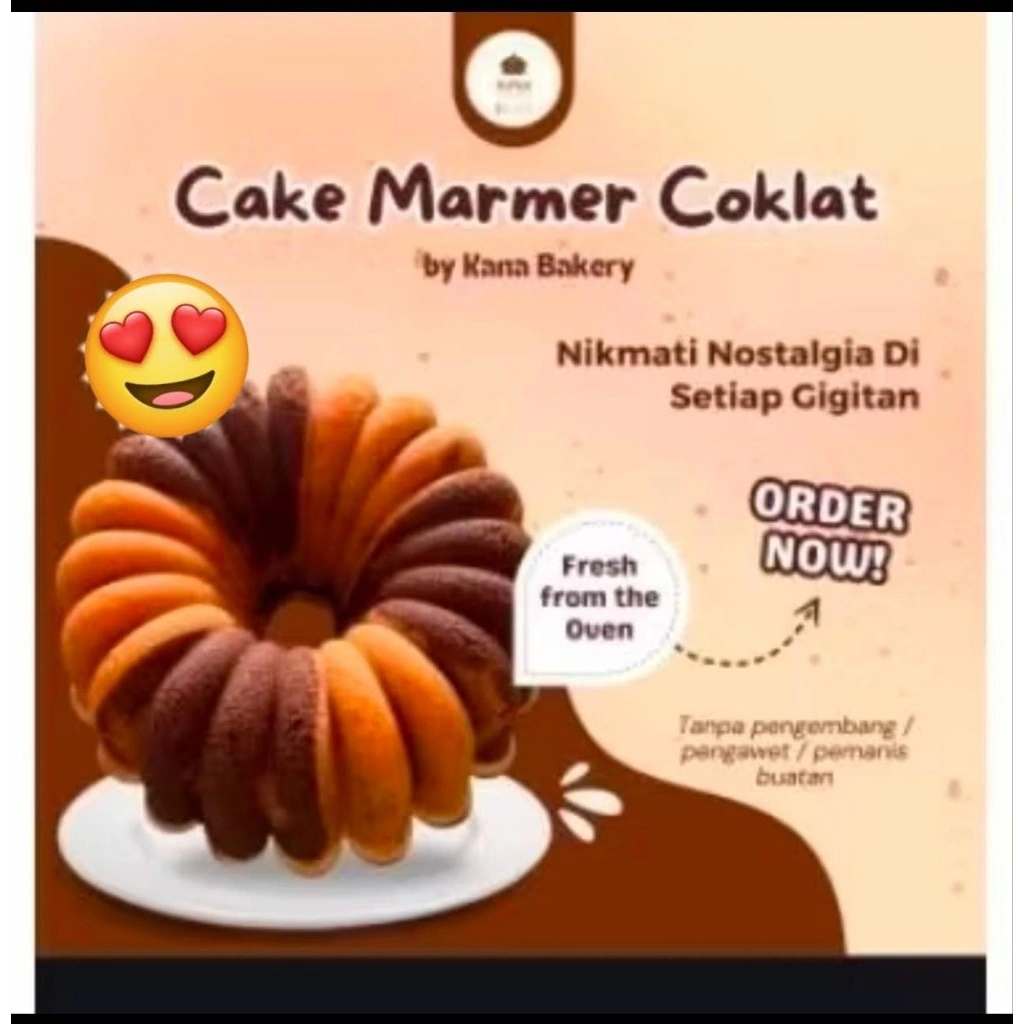 Cake Marmer Rasa Coklat by Kana Bakery