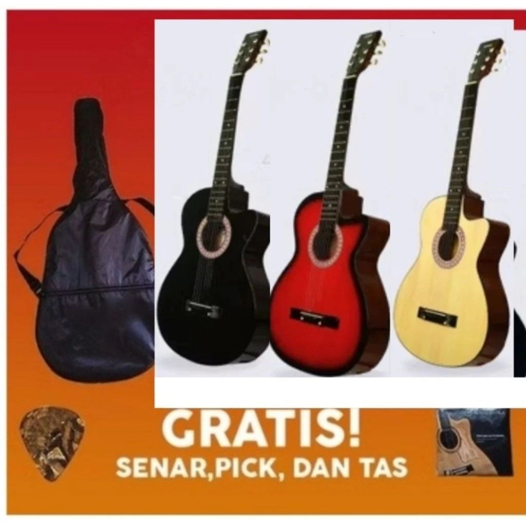 GITAR BEGINNER _ GUITAR PEMULA FREE PACKING KAYU