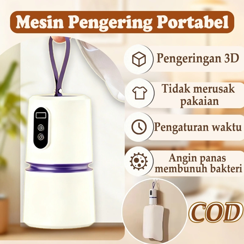 Pengering Pakaian 600W Portabel Multifungsi Cepat Kering, Cocok untuk Rumah & Perjalanan!