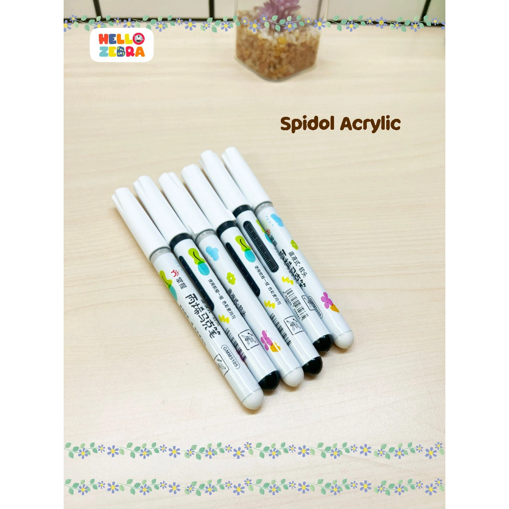 Spidol akrilik putih hitam  merah kuning | Graps Acrylic Marker Black and White