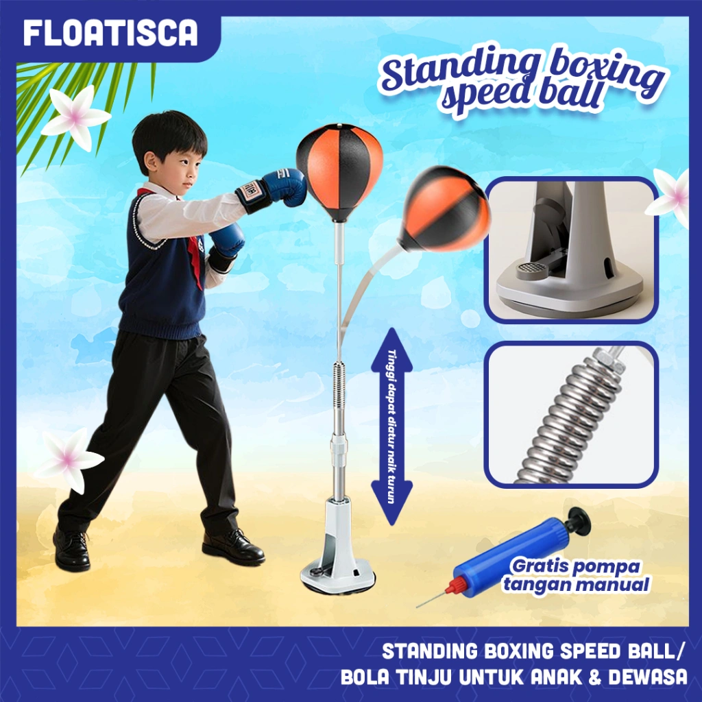 Standing Speed Ball Boxing Samsak–Alat Pemukulan Latihan yang Dapat Floatisca