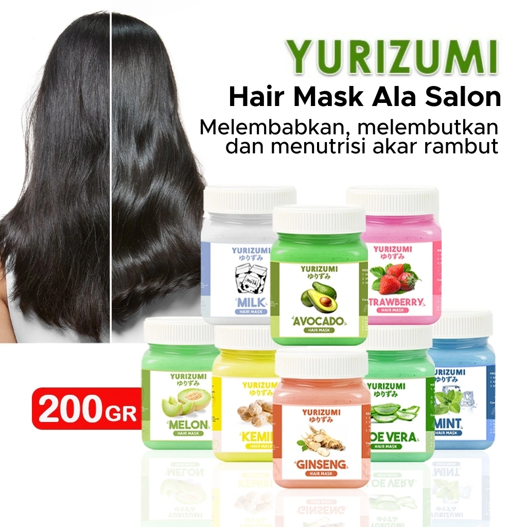 YURIZUMI Hair Mask Masker Rambut Salon Moisturizing Melembutkan Rambut Anti Rontok dan Kusut - AF