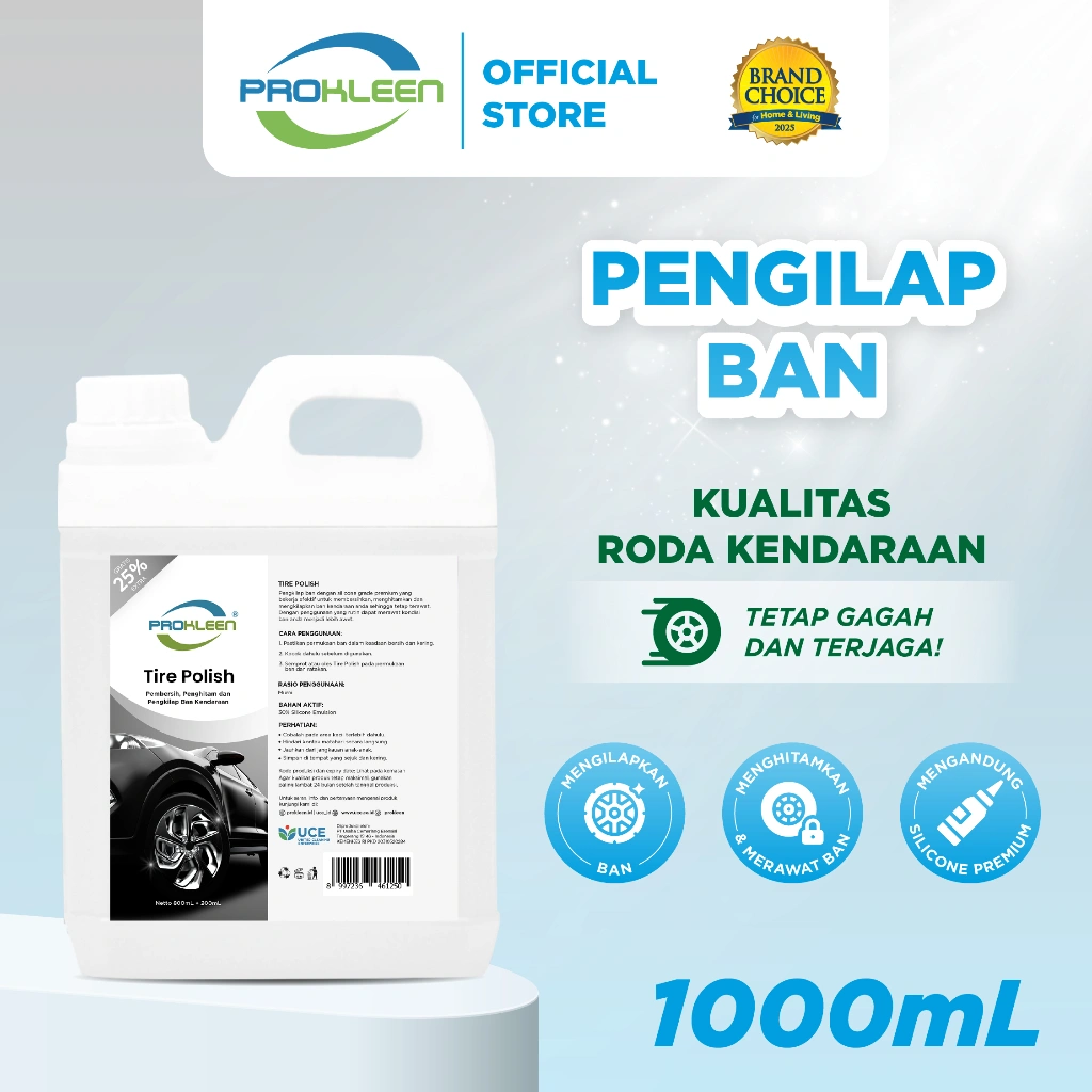 PROKLEEN Semir Ban/Tire Polish 800mL(Bonus isi 25%) Konsentrat