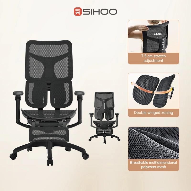 SIHOO Office Chair Doro S100 Kursi Kerja Kantor Ergonomic Minimalis Kursi Belajar Kenyamanan Kursi Angkat Hidrolik Putar Kursi Gaming