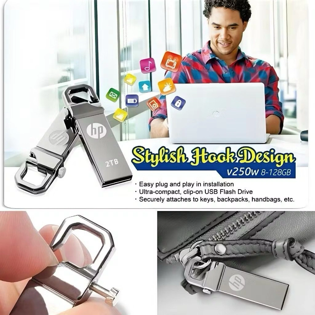 Flashdisk hp logam 2f 4gb 8gb 16gb 32gb 64gb 128gb