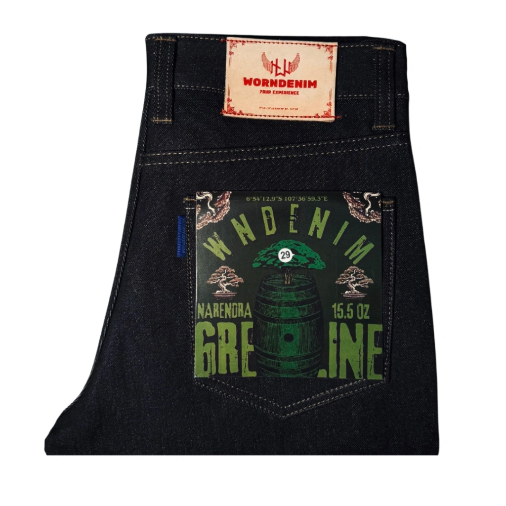 WORNDENIM Narendra Raw Denim 15.5 Oz Unsanforized Greenline Selvedge Accent