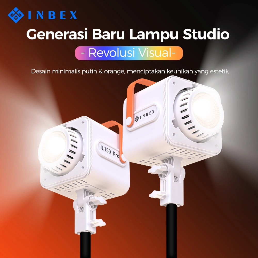 INBEX IL150Pro Lighting Studio Kit background lampu Lighting Konten & Live Streaming Photography with CRI 95 dan suhu warna (2700K-7500K)