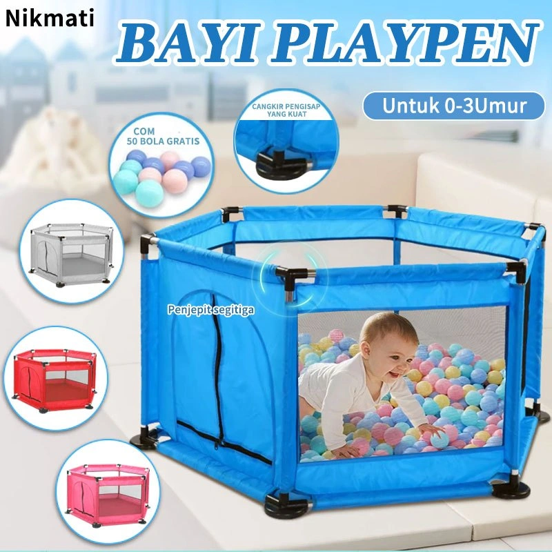 Perlengkapan Bayi Playpen Pagar Anak-anak Keranjang Mandi Bola Peralatan Tempat Tidur Bayi