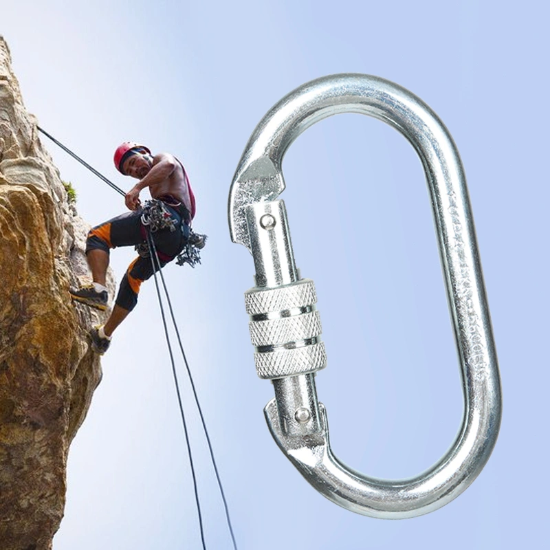 22 kN Karabiner panjat tebing berstandar EU / Karabiner otomatis Bahar / descender / khusus panjat tebing / karabiner quickdraw