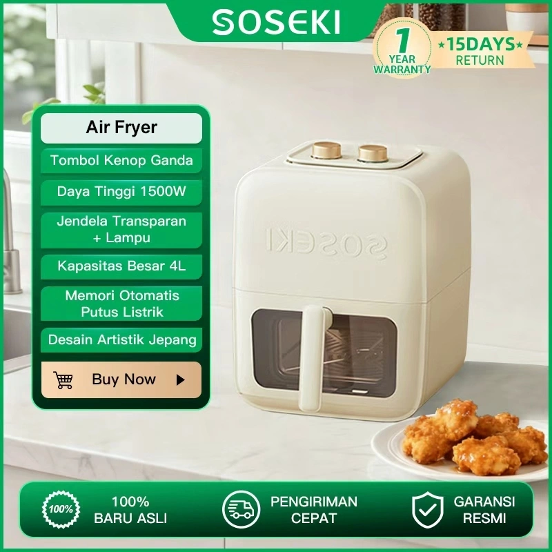 Soseki 4L Visual Air Fryer Oven Multifungsi KZ03ID-IV