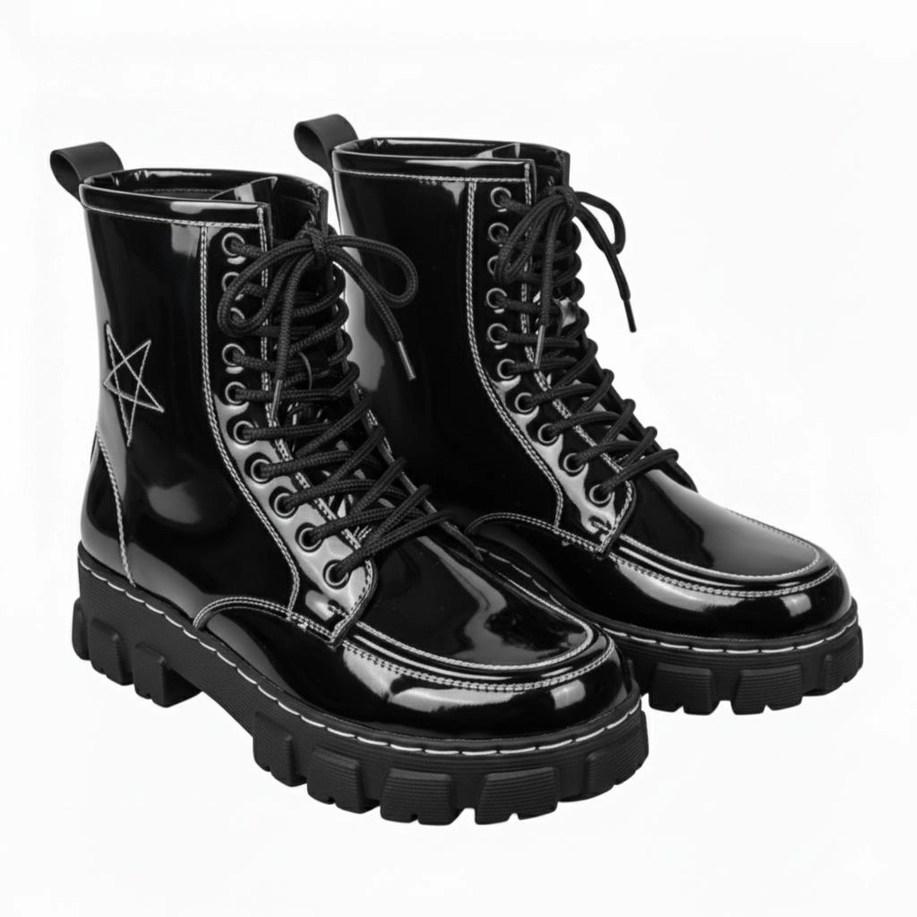 HARVEY - Sepatu Docmart Stars Boots tinggi 10Hole wanita