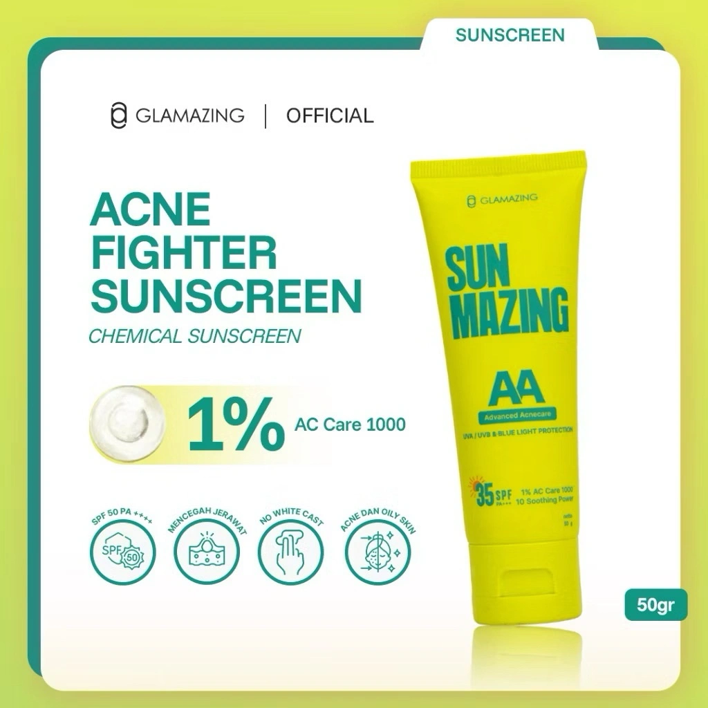 Sunmazing Acne Fighter Chemical Sunscreen Glamazing