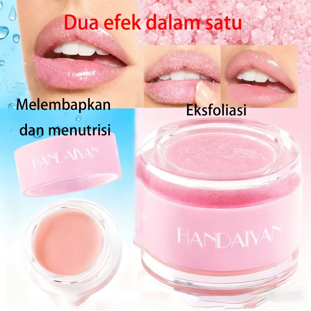 Pelembab Bibir Penghilang Bibir Hitam Pemerah Lip Balm 2-in-1 Scrub & Moisturizer Lip Balm Moisturizing Lip Mask PelembabBibir  Lip Care Pelembab Memperbaiki Memudarkan kerutan