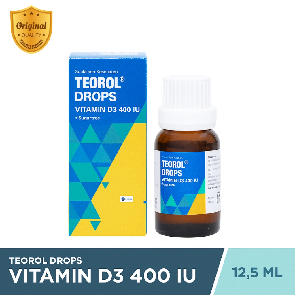 Teorol Drops Vitamin D3 400 IU -  Suplemen Vitamin D 100% Original