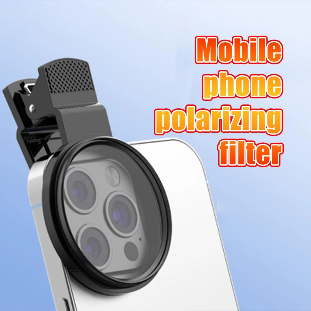 Klip Lensa Kamera HP Universal Filter Adapter UV CPL ND 52MM - Ring Aluminium Alloy Untuk Semua Smartphone