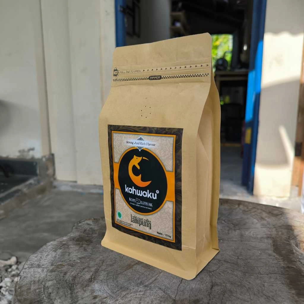Kopi Luwak Robusta Lampung Asli Liar 500g – Cita Rasa Premium,Bubuk & Roasted Bean Terbaik dari Alam