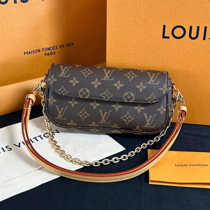 IVY WOC/Tas Bahu Wanita Tas Selempang Model Rantai Tebal Tas Fashion