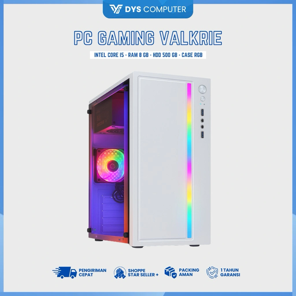 PC Valkrie Gaming Desain Editing Olshop I5 / 8GB / 500GB / SSD