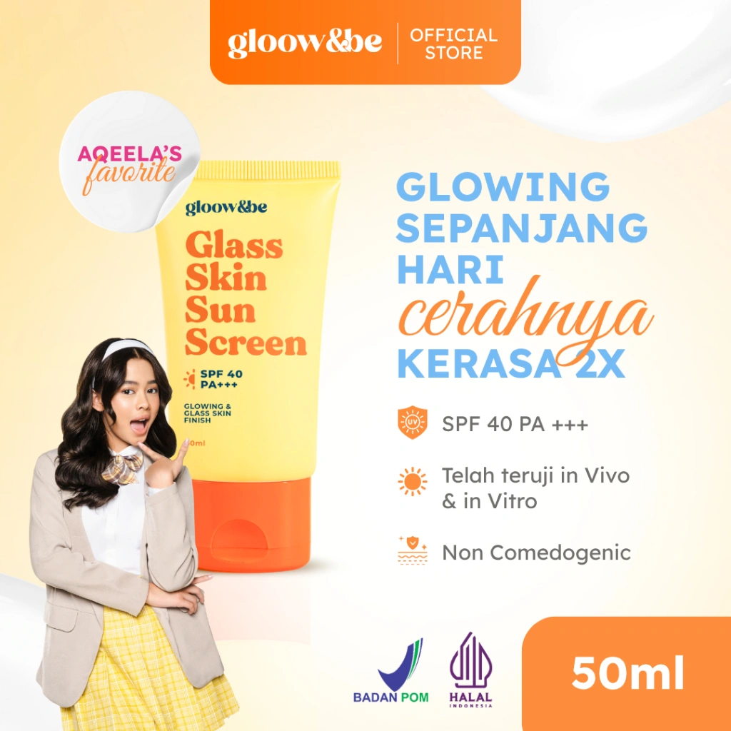 Gloow&be Glass Skin Sunscreen Hybrid Glowing Finish