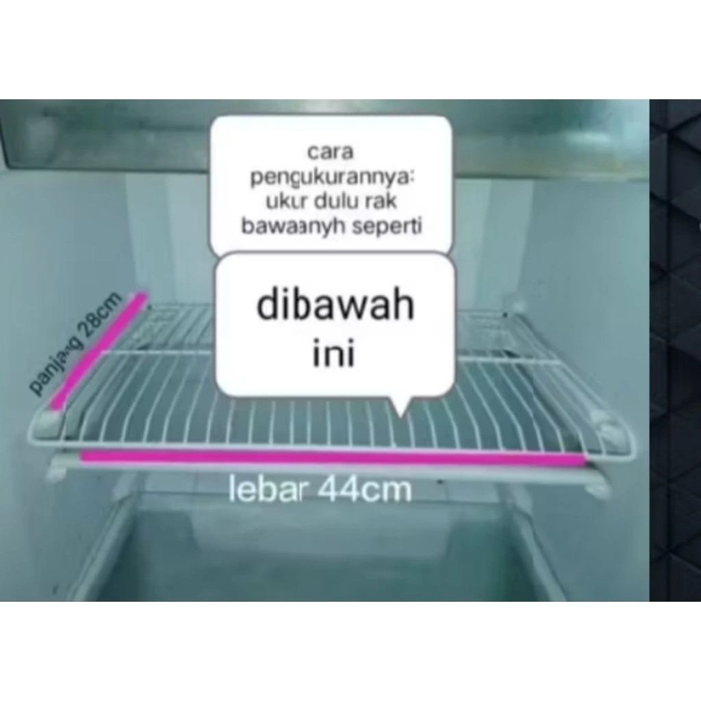CUSTOM Rak kulkas lemari es semua merk dan semua type