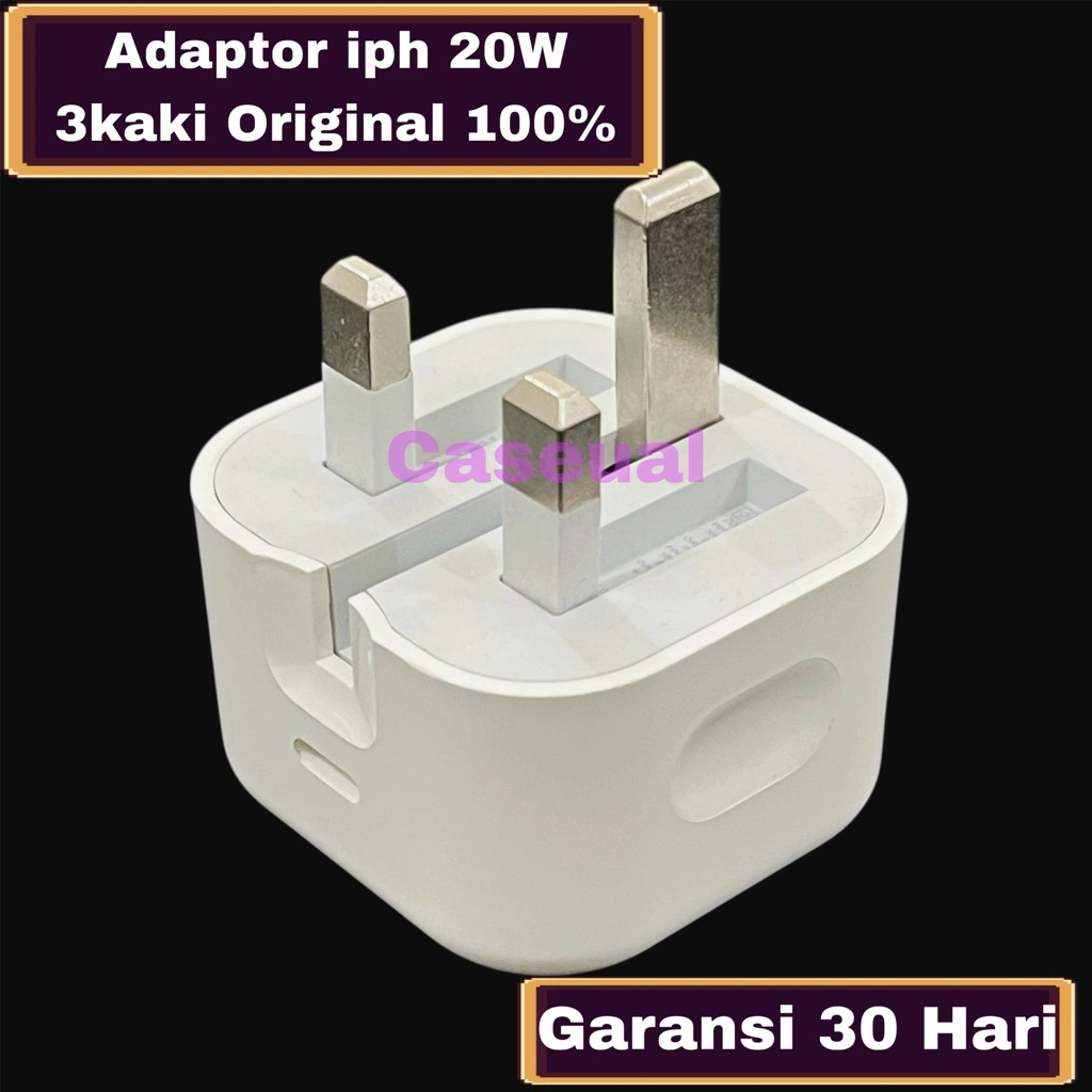 Adaptor Iph 20W 3 Kaki Original 100% – Fast Charge PD USB-C – Support Semua iPh