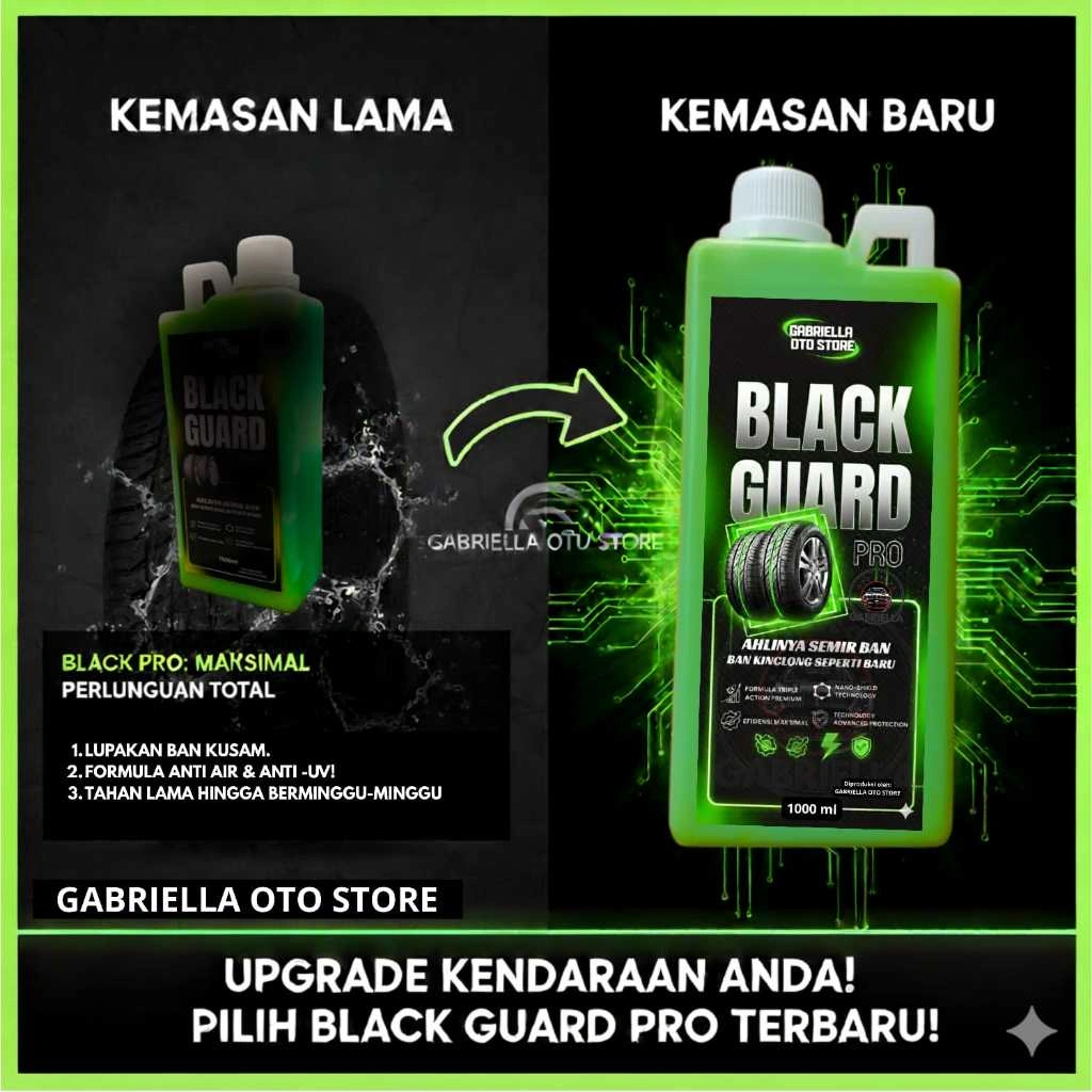GABRIELLA BLACK GUARD 1 LITER & 500 ML semir ban PREMIUM
