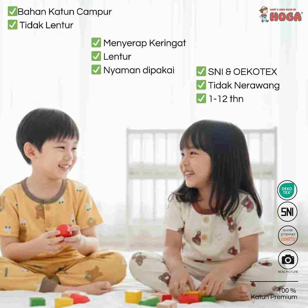 Piyama Anak/Baju Tidur Anak/Katun Premium Full Print Korea/SNI OEKOTEX/Setelan Anak