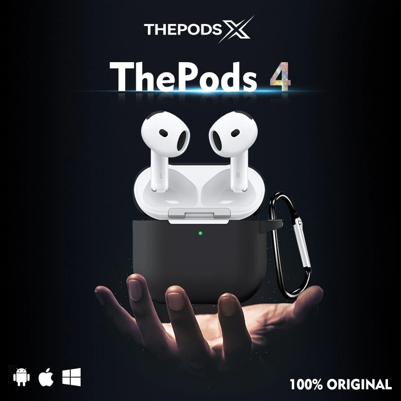 [ThePods X] ThePods Gen 4 Asli Bluetooth Headset With MEI & Serial Number Detectable+ Spatial Audio Garansi 1 Tahun Active Noice Cancellation HD Hifi True Stereo  For Android iOS With Wireless Charging Case Brand New