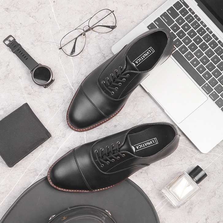 Lvnatica - Dante Black 39-45 Sepatu Formal Pria Kerja Kantoran Pantofel Kondangan Derby Shoes
