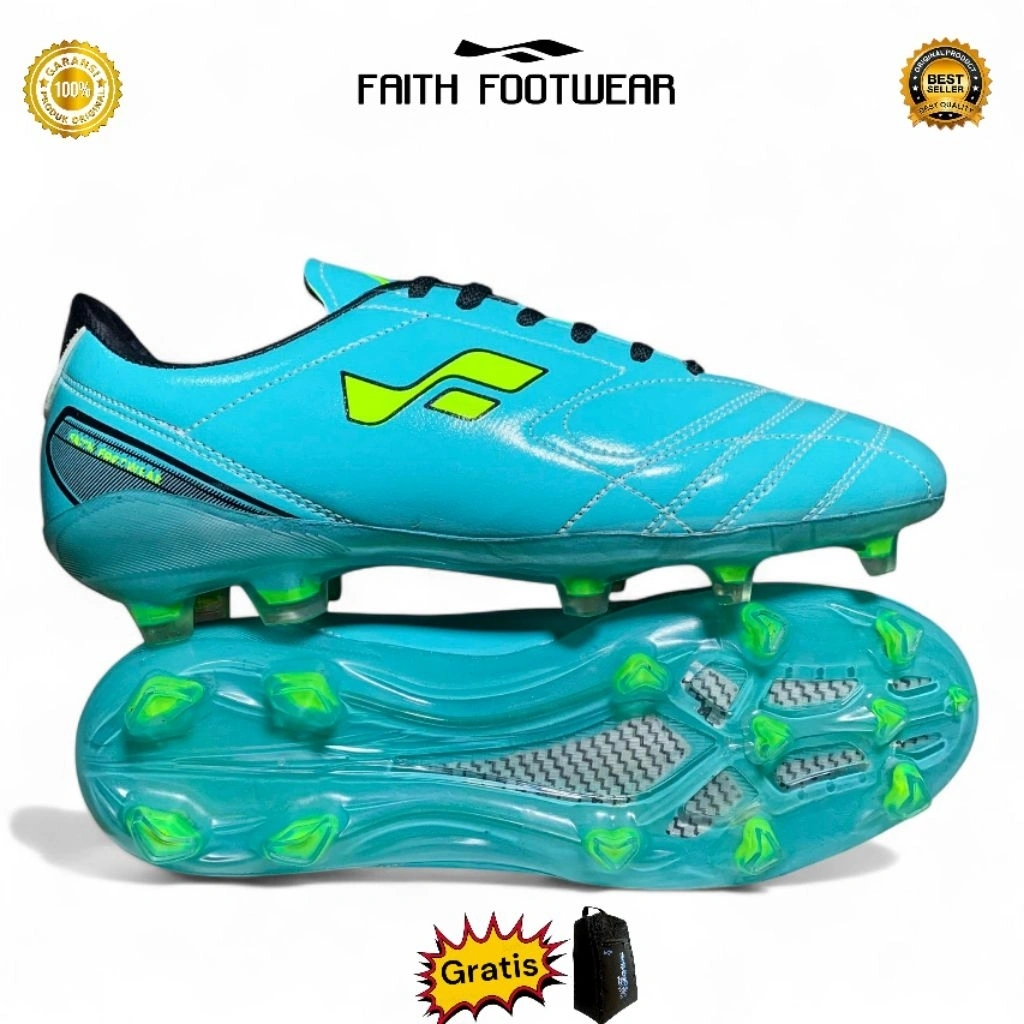FAITH FOOTWEAR - Sepatu Sepak Bola Dewasa Original Faith F Series In Tosca Stabilo 39-43 Free Tas