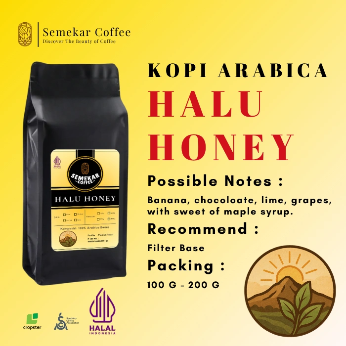 Semekar Coffee - Biji Kopi Halu Honey Comfort Exclusive Premium Roasted Beans