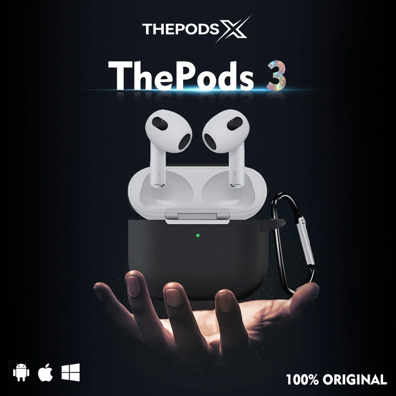 [ThePods X] ThePods Gen 3 TWS Gaming Headset （IMEI & Serial Number Detectable + Spatial Audio）Active Noice Cancellation With TWS Charging Case True Wireless Stereo Bluetooth Headset HD Hifi True Stereo For iOS Dan Android Garansi 1 Tahun