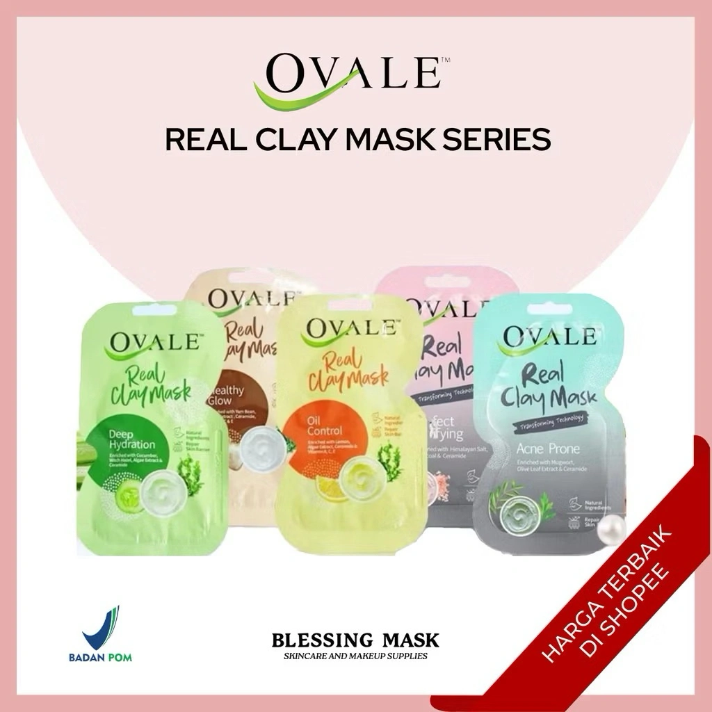 Ovale Real Clay Mask 10gr | Ovale Masker Wajah